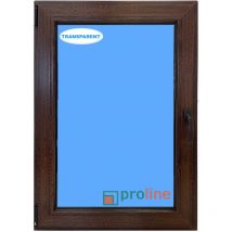 Eco-blu - Fenêtre pvc H1000 mm x L700 mm Noyer Oscilo-battante Tirant gauche Verre Transparent