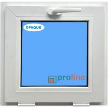 Eco-blu - Fenêtre pvc H500 mm x L500 mm Blanc, à Soufflet Abattant Verre Dépoli