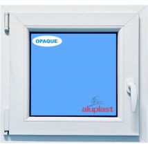 Eco-blu - Fenêtre pvc H500 mm x L500 mm Blanc, Oscillo-Battante Tirant Gauche Verre Dépoli