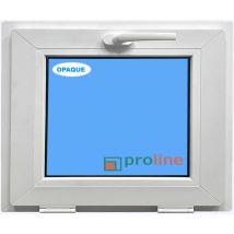 Eco-blu - Fenêtre pvc H500 mm x L600 mm Blanc, à Soufflet Abattant Verre Dépoli