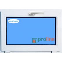 Eco-blu - Fenêtre pvc H500 mm x L800 mm Blanc, à Soufflet Abattant Verre Transparent