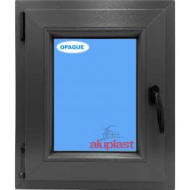 Eco-blu - Fenêtre pvc H600 mm x L500 mm Gris Anthracite, Oscillo-battante Tirant Gauche Verre Dépoli
