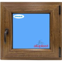 Fenêtre Pvc H600 Mm X L600 Mm Chêne Doré, Oscillo-battante Tirant Droit Verre Dépoli