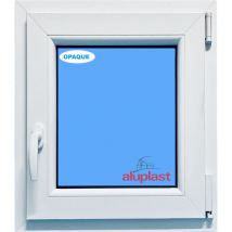Eco-blu - Fenêtre pvc H700 mm x L500 mm Blanc, Oscillo-battante Tirant Droit Verre Dépoli