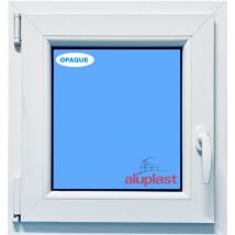 Eco-blu - Fenêtre pvc H700 mm x L600 mm Blanc, Oscillo-battante Tirant Gauche Verre Dépoli