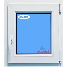 Eco-blu - Fenêtre pvc H800 mm x L600 mm Blanc, Oscillo-Battante Tirant Droit Verre Dépoli