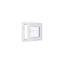 Fenêtre pvc - Triple vitrage - Tirant Droite - Blanc - LxH : 600x500 mm