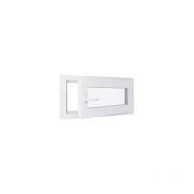 Hexafen - Fenêtre pvc - Triple vitrage - Tirant Droite - Blanc - LxH : 800x400 mm