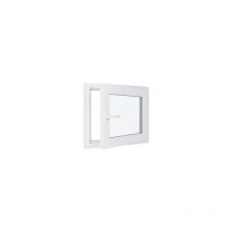 Fenêtre pvc - Triple vitrage - Tirant Droite - Blanc - LxH : 700x600 mm