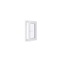 Fenêtre pvc - Triple vitrage - Tirant Droite - Blanc - LxH : 500x800 mm