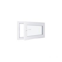 Fenêtre pvc - Triple vitrage - Tirant Droite - Blanc - LxH : 900x500 mm