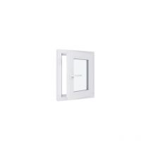 Hexafen - Fenêtre pvc - Triple vitrage - Tirant Droite - Blanc - LxH : 500x600 mm