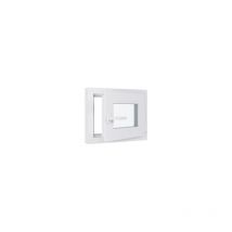 Fenêtre pvc - Triple vitrage - Tirant Droite - Blanc - LxH : 500x400 mm
