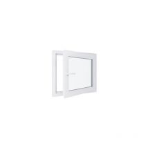 Fenêtre pvc - Triple vitrage - Tirant Droite - Blanc - LxH : 800x900 mm