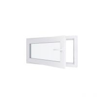 Fenêtre pvc - Triple vitrage - Tirant Gauche - Blanc - LxH : 1000x500 mm