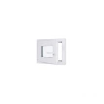 Fenêtre pvc - Triple vitrage - Tirant Gauche - Blanc - LxH : 500x400 mm