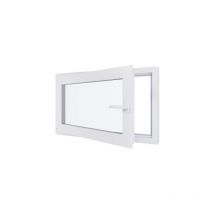 Fenêtre pvc - Triple vitrage - Tirant Gauche - Blanc - LxH : 1200x600 mm