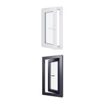 Fenêtre pvc bicolore - Triple vitrage - Tirant Gauche - Blanc et Anthracite - LxH :