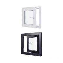 Fenêtre pvc bicolore - Triple vitrage - Tirant Gauche - Blanc et Anthracite - LxH :