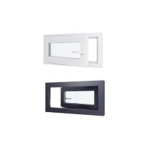 Hexafen - Fenêtre pvc bicolore - Triple vitrage - Tirant Gauche - Blanc et Anthracite - LxH :