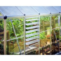 Fenêtre Latérale À Persiennes Pour Serre – Améliore La Circulation D'Air – Compatible Serres Palram – Dimensions 62,5 X 61 X 6 Cm – Tepro