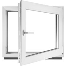 Fenster Kellerfenster Kunststofffenster Kunstoff Weiß Bxh 120 X 95 Cm Din Rechts - Alle Größen - 2 Fach Verglasung Bxh 1200 X 950 Mm - Funktion Dreh-