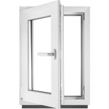 Fenster Kellerfenster Kunststofffenster Kunstoff Weiß Bxh 40 X 50 Cm Din Links - Alle Größen - 2 Fach Verglasung Bxh 400 X 500 Mm - Funktion Dreh-kipp