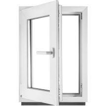 Fenster Kellerfenster Kunststofffenster Kunstoff Weiß Bxh 85 X 100 Cm Din Links - Alle Größen - 2 Fach Verglasung Bxh 850 X 1000 Mm - Funktion Dreh-