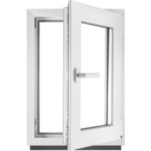 Fenster Kellerfenster Kunststofffenster Kunstoff Weiß Bxh 85 X 105 Cm Din Rechts - Alle Größen - 2 Fach Verglasung Bxh 850 X 1050 Mm - Funktion Dreh-