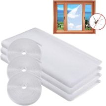 Fenster-moskitonetz, Set Mit 3 Fenster-moskitonetzen, Zum Selbstkleben, Insektenschutzvorhang, Schutz Vor Insekten Und Bienen, 130 X 149 Cm Mit 3 