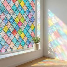 Fenster-sichtschutzfolie – Dekorative Statische 3d Regenbogen-buntglaseffekt Folie, Aufkleber Für Glasfenster Und -türen, Privatsphärenschutz - 60×