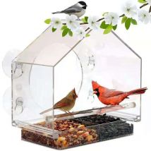 Fenster-vogelhaus Für Den Außenbereich – Transparentes Vogelhaus, Einfach Zu Montieren, Robuste Futterstelle Mit Extra Starken Saugnäpfen
