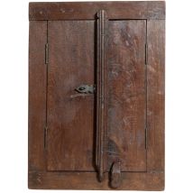 Biscottini - Fenstergitter aus Massivholz und altem mittelalterlichen Eisen mit Innen- oder Außenrahmen
