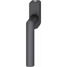 Fenstergriff 34 1108 abschließbar ovale Rosette, Aluminium schwarz matt - FSB