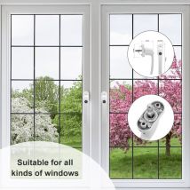 Randaco - swanew Fenstergriff 4 Stück Aluminium Fenstersicherung Abschließbarer Kindersicherung Gekippt und Geschlossen mit 8 Gleichen