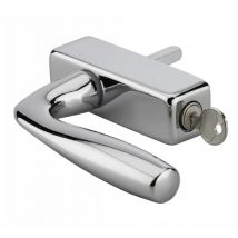 Thirard - Fenstergriff, Shark-Drücker mit Schlüssel und verdeckter Schraube, polierte Chromlegierung