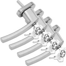 Markenartikel - monzana Fenstergriffe Abschließbar mit Schloss Kindersicherung Silber 35mm Stiftlänge 2 Schlüssel Fensterbeschlag Balkon Türgriff