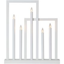 Fensterleuchter 'Frame', Holz, weiß, ca. 45x51 cm
