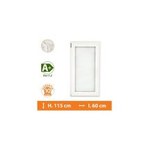 Direct Fenêtres - Fenêtre 1 Vantail Blanc - Tirant Gauche - H.115 x l.60 cm