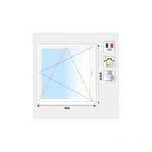 Fenêtre 1 vantail oscillo battant pvc blanc H600 mm