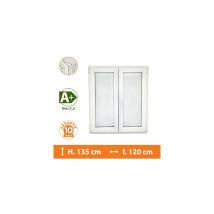 Fenêtre 2 Vantaux Blanc - H.135 x l.120 cm
