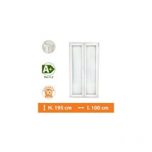 Fenêtre 2 Vantaux Blanc - H.195 x l.100 cm