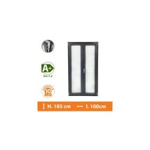 Fenêtre 2 Vantaux Gris - H.185 x l.100 cm