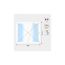 Fenêtre 2 vantaux H1250 mm pvc blanc