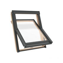 Solstro - Fenêtre de toit C4A 55 x 98 cm avy B900, bois, Finition naturelle en pin, Clapet de ventilation - tfx Raccord d'étanchéité Tuile