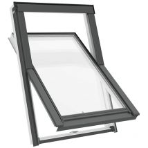Solstro - Fenêtre de toit M6A 78 x 118 cm aay B910, en bois avec finition peinture blanche - sans raccord