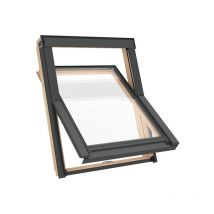 Solstro - Fenêtre de toit M6A 78 x 118 cm avy B900, bois, Finition naturelle en pin, Clapet de ventilation - sans raccord
