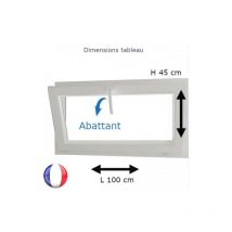 Fenêtre pvc abattant h 45 x l 100 cm avec poignée
