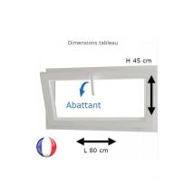 Fenêtre PVC abattant H 45 x L 80 cm avec poignée