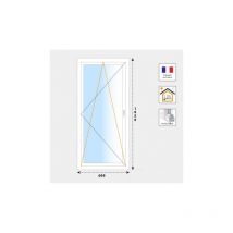 Fenêtre pvc oscillo-battant 1 vantail H1050 mm blanc